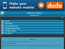 Tablet Screenshot of demelfischoolofmusic.com